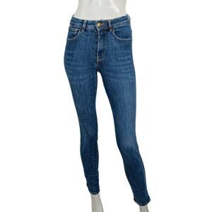 SEZANE denim Size 25 High-Rise Skinny ankle Jeans in Blue